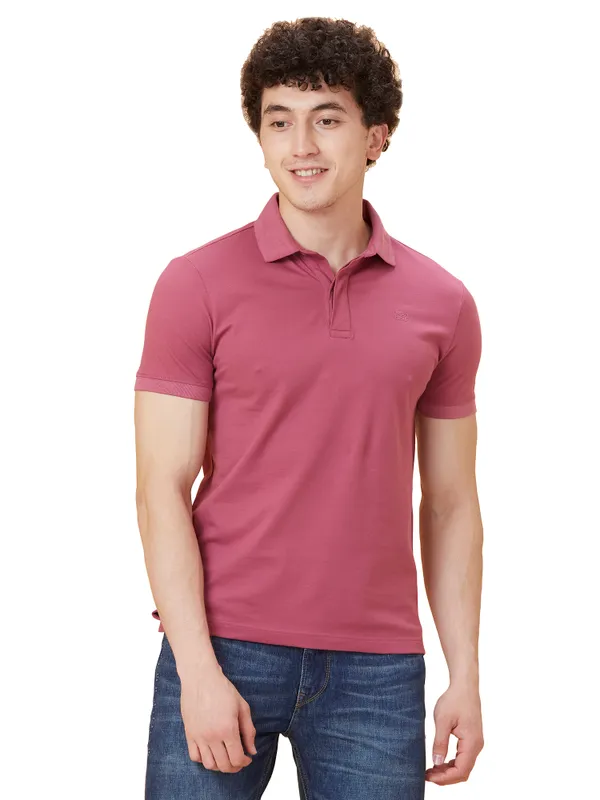 Being Human Men Regular Fit T-Shirts-Mauve Blue